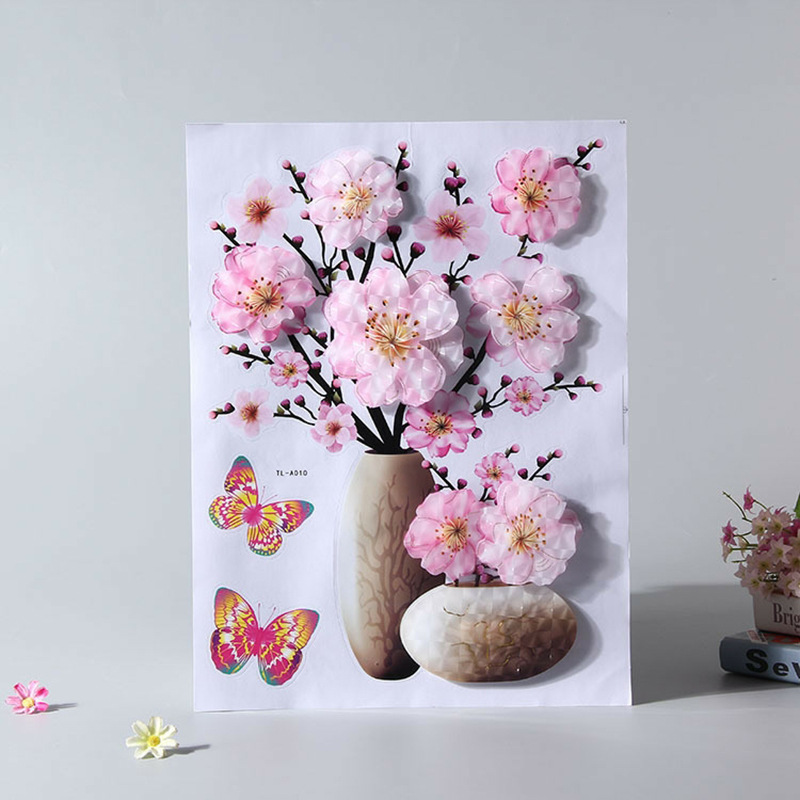 Picture of 3D Stereo Artificial Vase Bedroom Room Wall Stereo Hot Stamping Decorative Wall Stickers Amazon Export Wholesale