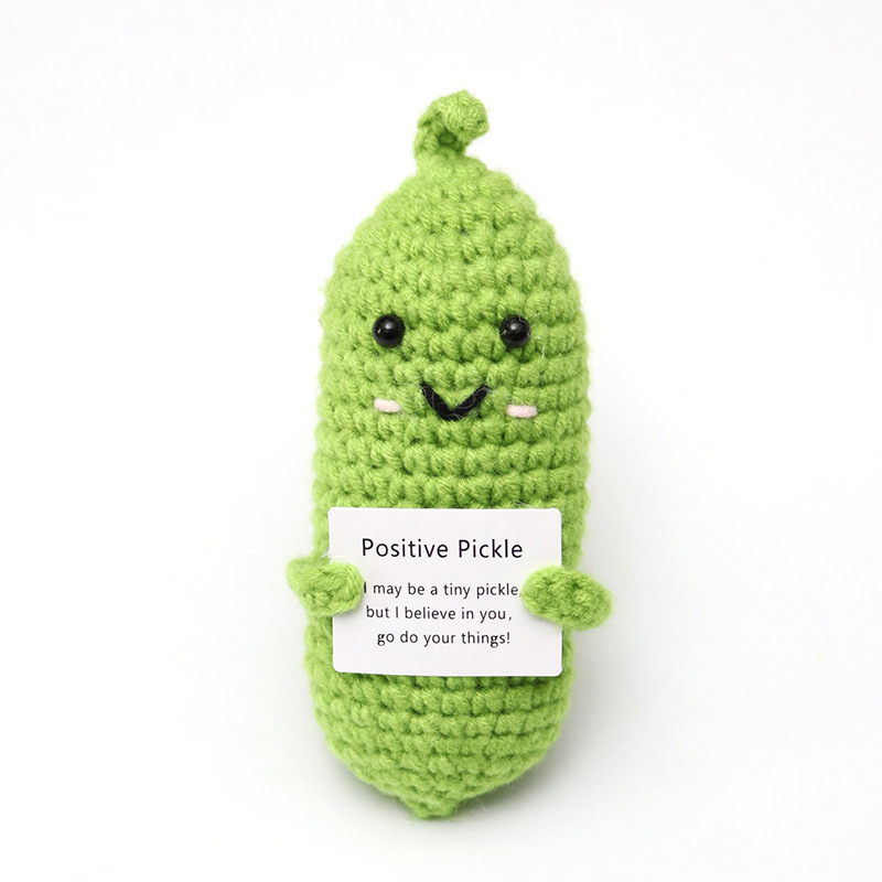 Picture of Cross-Border Hot-Selling Wool Crochet Positive Energy Potato Knitted Wool Cucumber Positive Energy Wool Crocheted Doll Finished Product