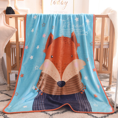 Picture of Children's Blanket Kindergarten Spring and Autumn Baby Coral Fleece Blanket Spring and Summer Single Layer Thin Blanket Office Nap