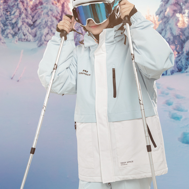 Picture of Double-Board Snowball Fight Retractable and Adjustable Multi-Functional Aluminum Alloy Cane Universal Equipment for Adults and Children Professional Ski Poles