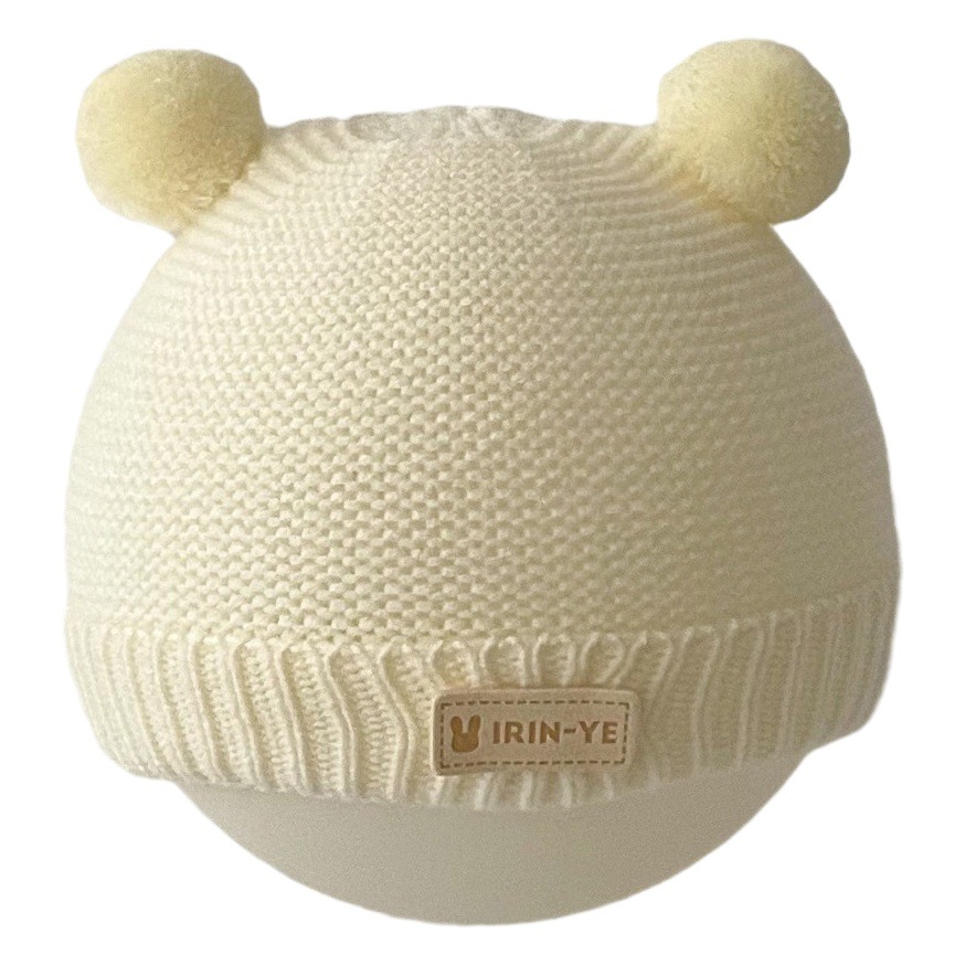 Autumn South South Korea baby hat winter New ins double ball warm baby pullover hat children knitted hat wholesale