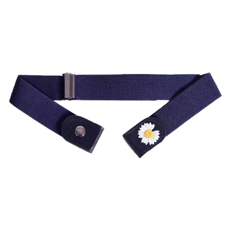 Lazy Belt for Women Japanese Style Invisible Seamless Jeans Belt Men's Neutral Easiest for Match Elastic Belt Wholesale H