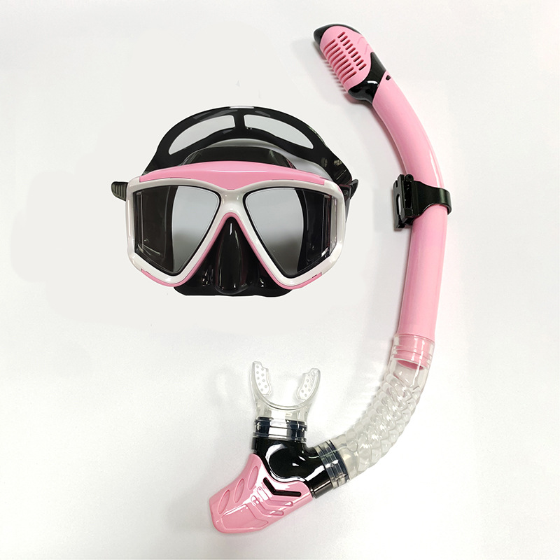 Picture of Cross-Border Snorkeling Set, Adult Diving Goggles Equipment, Large-Frame Silicone Mask, Can Be Equipped with Myopia Lenses, Snorkeling Mask
