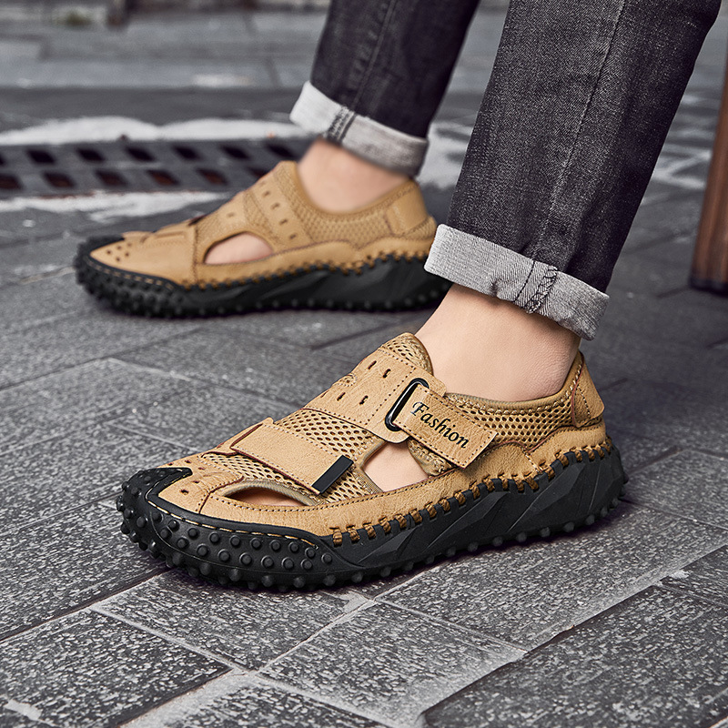2025 Cross-border Sandals Men's Summer Non-slip Soft Bottom Motoring Shoes Men's Outdoor Wading Casual Trendy Beach Shoes