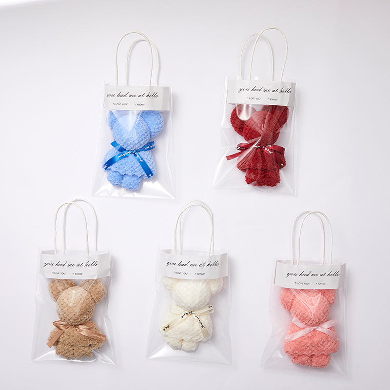 Picture of Bear Towel Souvenir Wedding Opening Small Gift Kindergarten Graduation Wedding Shop Creative and Practical Return Gift Wholesale