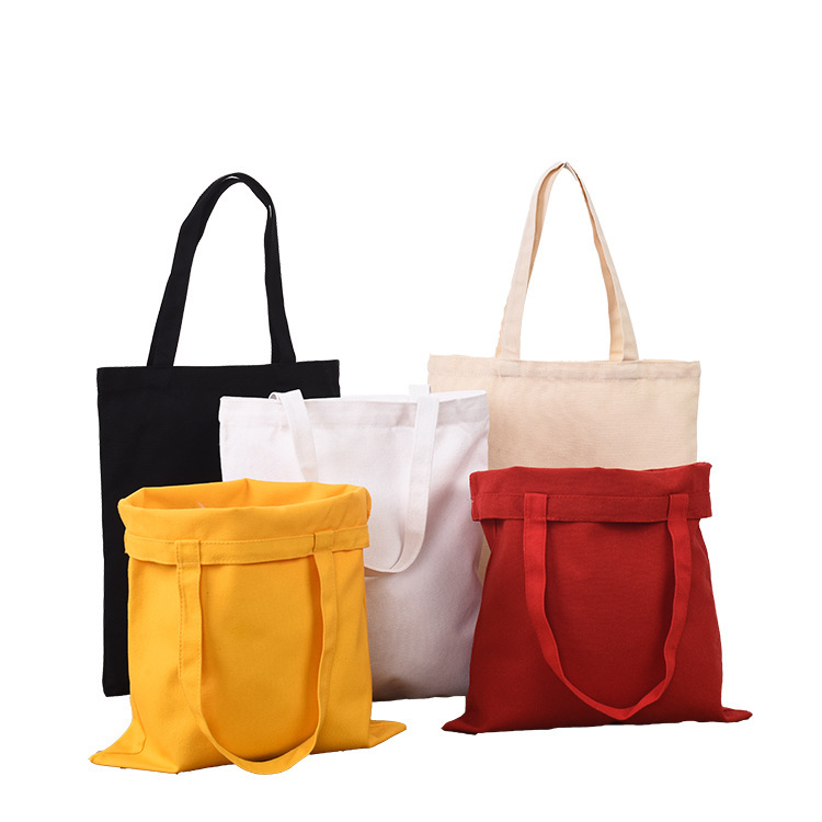 Cotton manufacturers blank bag canvas solid color pattern tote bag tutorial tote design figure mouth canvas LOGO
