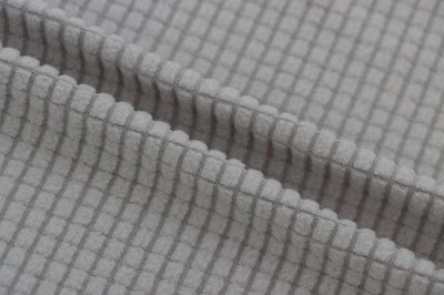 Picture of in stock pineapple plaid fleece sofa cover fabric wholesale waffle corn grain plaid jacquard flannel fabric