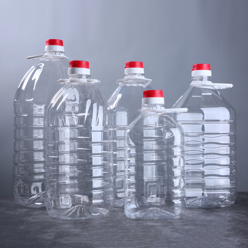 Customized plastic oil bucket 3 liters 5 liters transparent peanut oil wine bottle PET plastic bottle plastic oil pot oil bottle wine pot