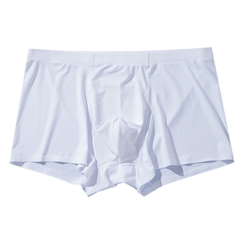 Men's Underwear Men's Ice Silk Four Corner Summer Thin Seamless One-piece Thin Boys' Teenager Boxer Shorts Summer