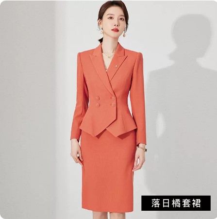 Picture of Spring and Autumn Fashion Double-breasted High-end Sense Business Dress Women's Dress Set Sales Department Beauty Salon Jewelry Store Work Clothes OL