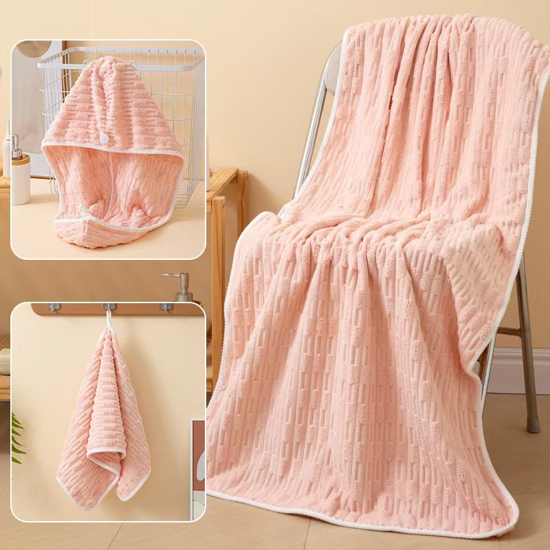 Picture of [New high quality thickening] Candy strip towel bath towel coral velvet beach towel than pure cotton quick-drying absorbent
