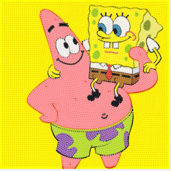Picture of Original God New Diamond painting children student diy handmade diamond material package with frame Cartoon Cartoon educational toys