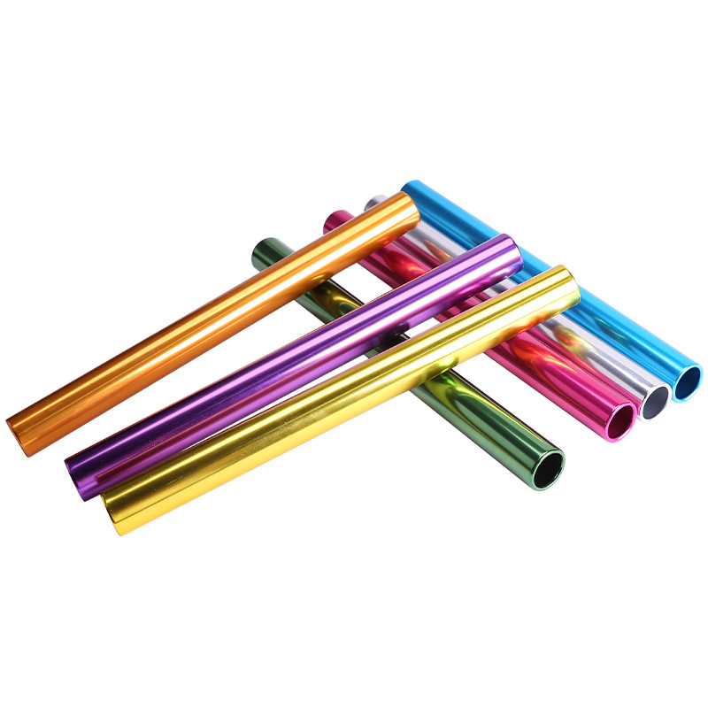 Picture of Electroplated 2.7cm aluminum alloy relay rod oxidation electroplating standard adult race relay rod transfer rod signal rod