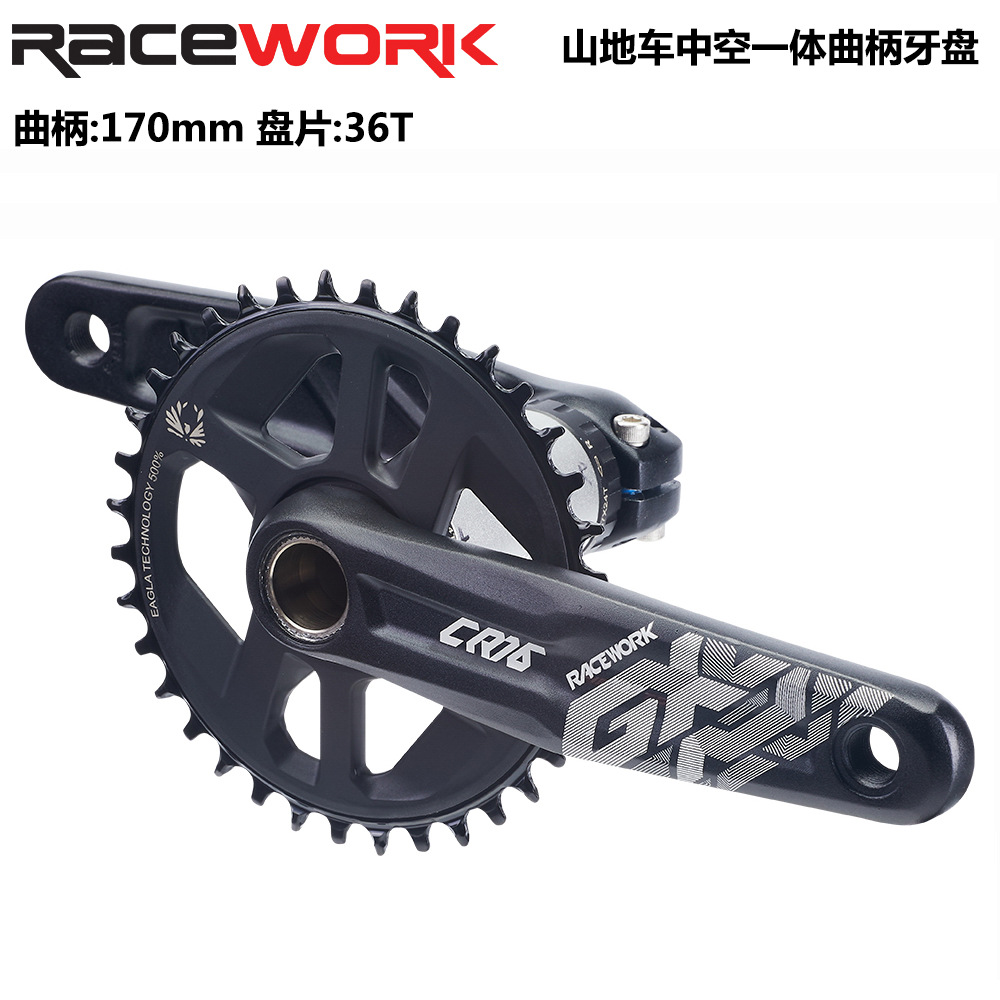 Racework Gx Mountain Bike Crankset 170mm 36t Bicycle Crank Hollow Integrated Single Disc with Central Shaft