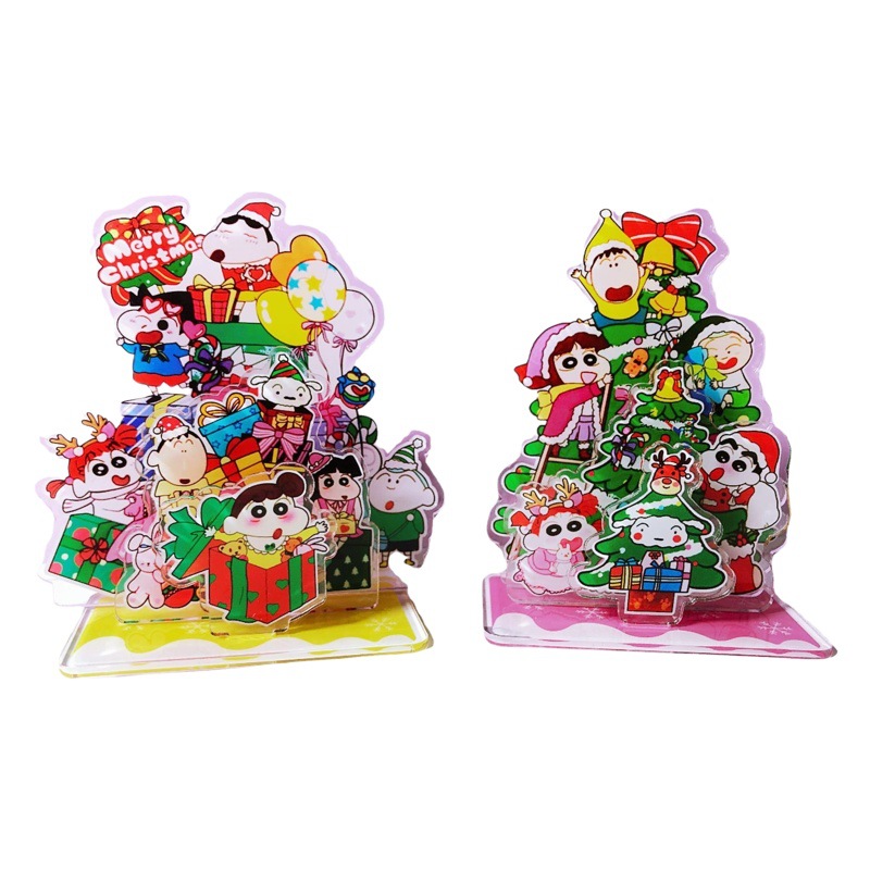 Christmas crayon small new decorative desktop ornaments DIY assembled hand-made small toy gift acrylic