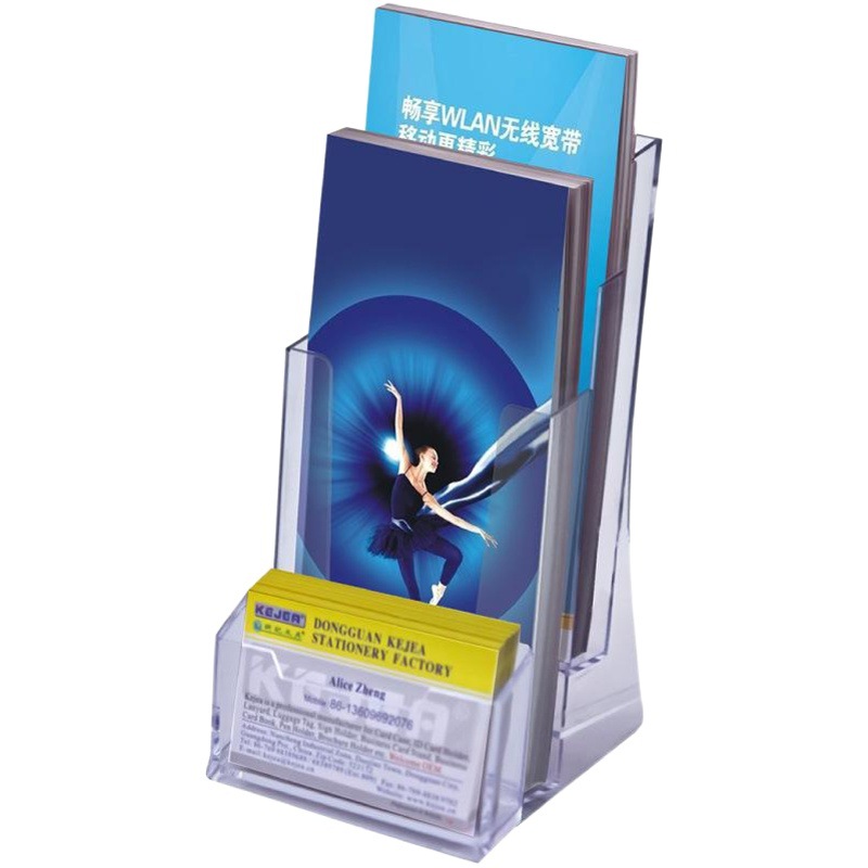 Color Page Rack Wall-Mounted Desktop Rack Catalog Leaflet Holder Acrylic Advertising Rack Storage Wall-Mounted Color Page Rack