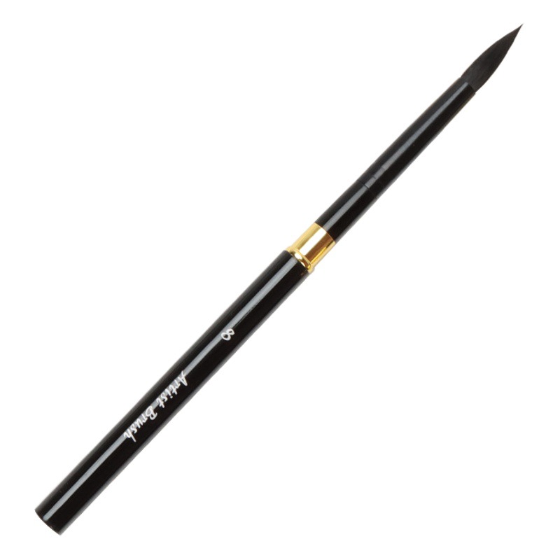 Cross-border New Travel Brush suit Metal Rod Black Portable Brush Nylon Hair Beginner's Hook Line Brush