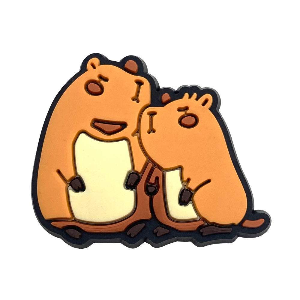 Picture of Lovable Capibala Capybara Series Hole Shoes Shoes Flower Accessories Hole Shoes Diy Accessories PVC Drop Plastic Shoe Buckle