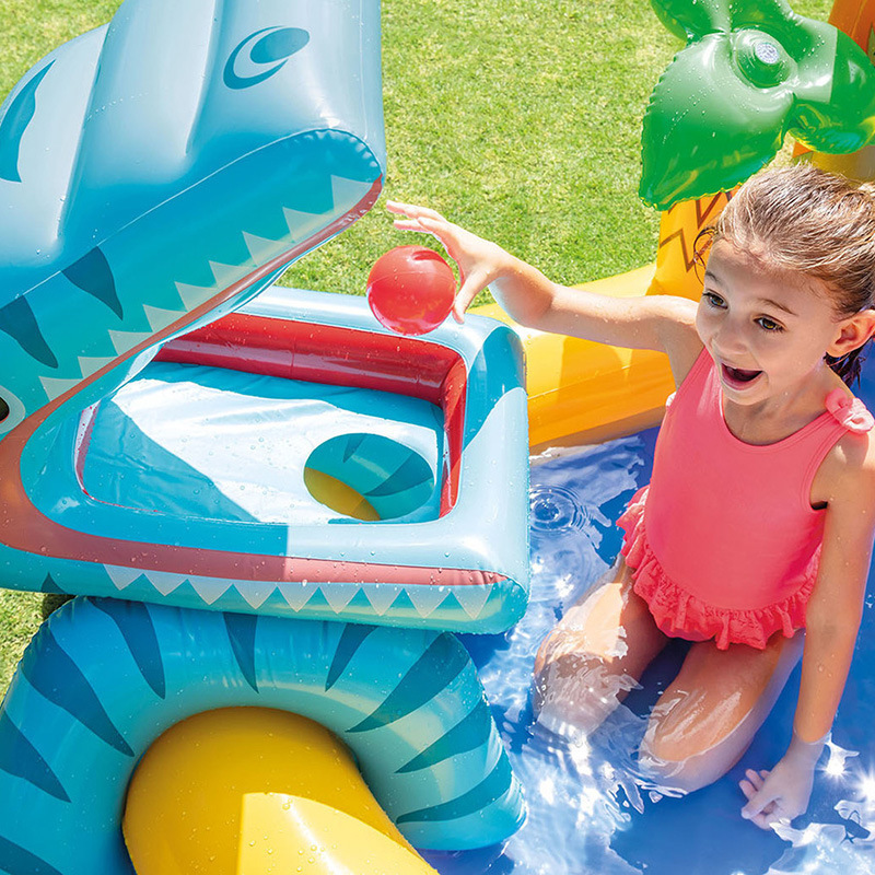 Picture of INTEX57444 Dinosaur Volcano Slide Park Pool Children's Inflatable Swimming Pool Bath Swimming Pool Thickened Sand Pool