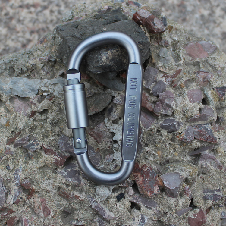 Cross-border supply army Eagle D-type multi-functional aluminum alloy carabiner keychain with lock stainless steel hanging buckle