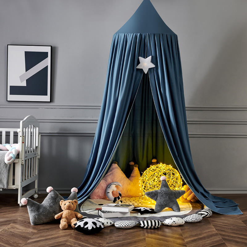 Picture of Cross-border Exclusive for Amazon Dome Bed Curtain Nordic ins Style Children's Suspended Mosquito Net Bed Tent Blackout Bed Curtain