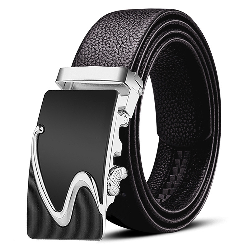 Picture of Men's belt automatic buckle litchi pattern belt business gift online shop clothing accessories gift pants belt factory wholesale
