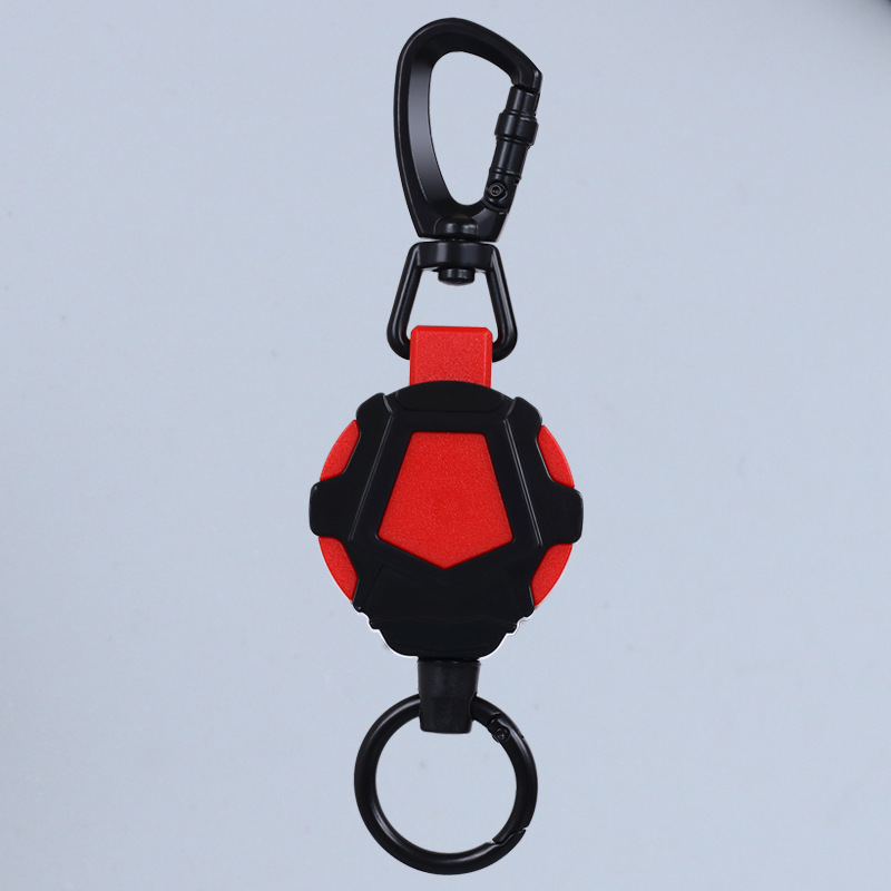 Picture of Autumn Rain Easy Pull Telescopic Buckle Wire Rope High Rebound Telescopic Keychain Hanging Ring Anti-lost Anti-theft Buckle Metal Quick Loading Ring