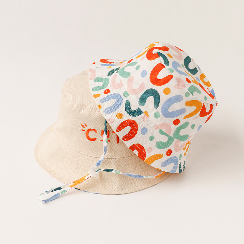 Baby hat spring and autumn boys and girls Korean style sun protection fisherman hat children cute fashion outing basin hat