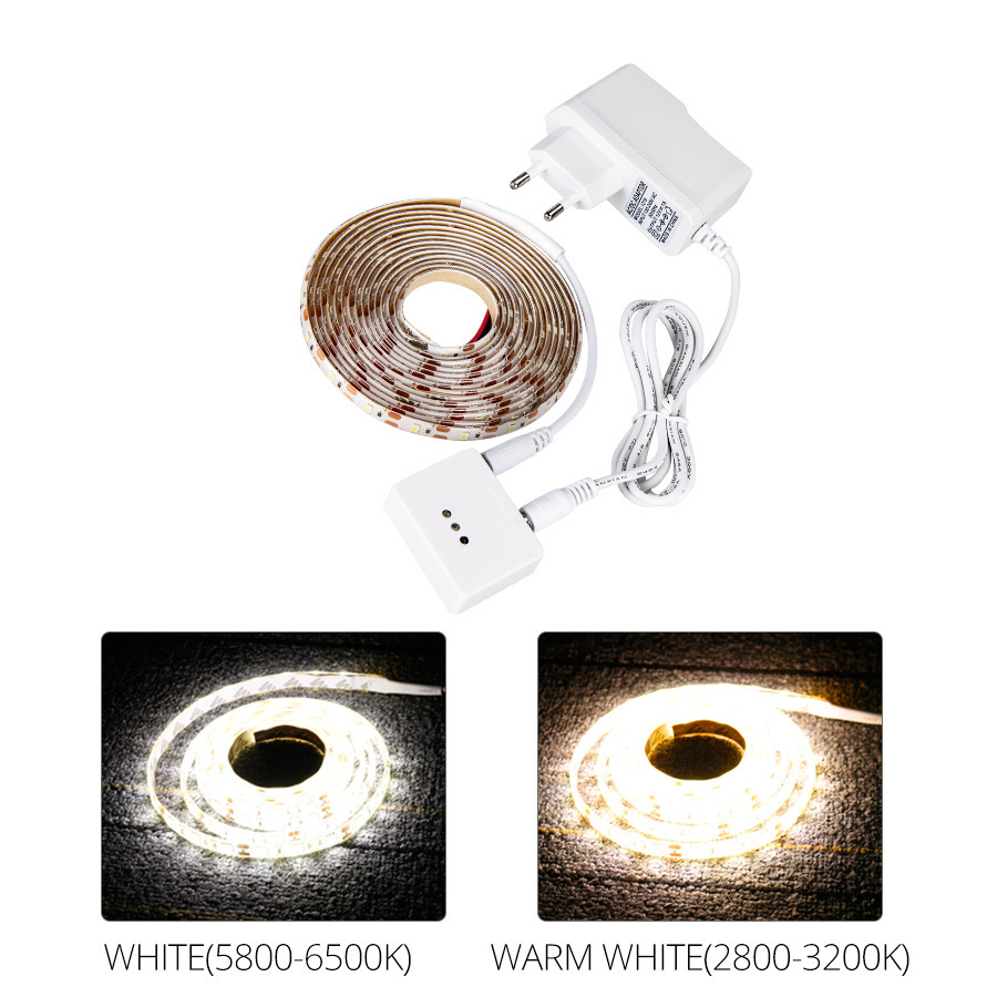 LED hand sweep light with suit 12V infrared induction dimming 2835 light bar bed bottom cabinet wardrobe TV background light
