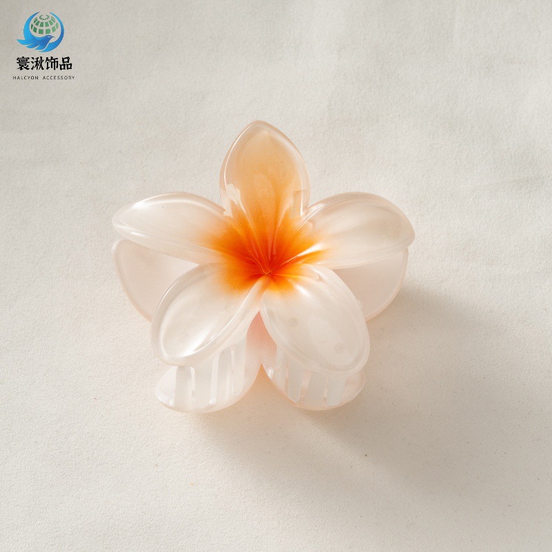 Picture of Cross-border egg flower clip large high-grade gradient Flower hairpin back head updo ponytail shark clip headdress