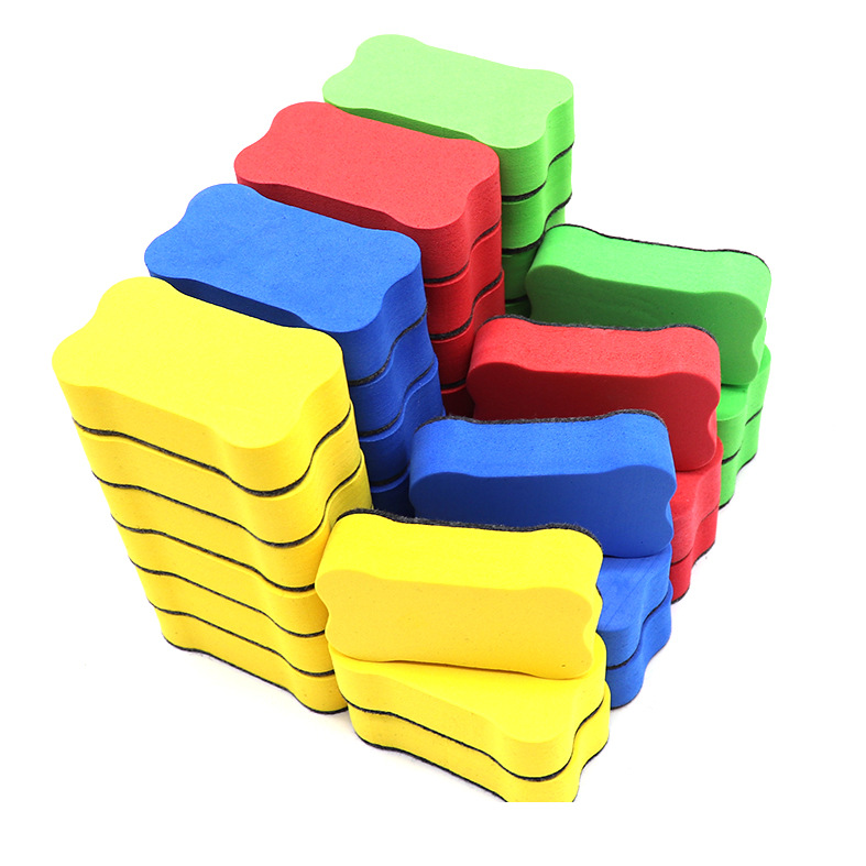 Picture of Manufacturer Wholesale Non-Magnetic Small Bone Eva Felt Cloth Eraser Without Magnet, Children's Whiteboard Eraser, Detachable, Washable, and Easy to Erase
