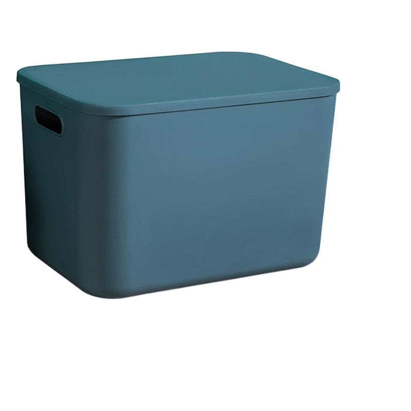 Household Contrasting Color Storage Box Wardrobe Clothing Storage Box with Lid Large Storage Basket Miscellaneous Storage Box Plastic
