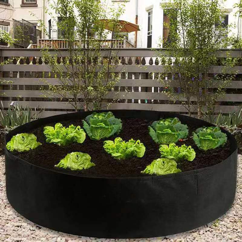 Cross-border Felt Planting Bag Thickened Non-woven Planting Bag Tree Planting Bag Vegetable Plant Round Rectangular Growth Bag