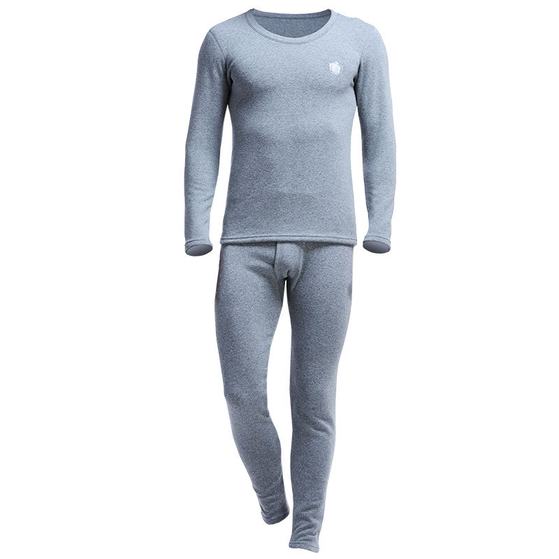 Picture of Men's Thermal Underwear suit Thickened fleece-lined Autumn and Winter Round Neck Autumn Clothes Autumn Trousers Youth Cold-proof Tight Cotton Sweater