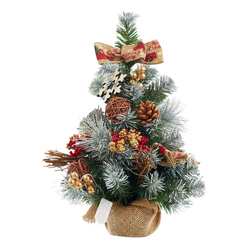 Christmas new 30CM 60CM desktop Christmas ornaments suit wreath rattan Christmas tree combination holiday preference