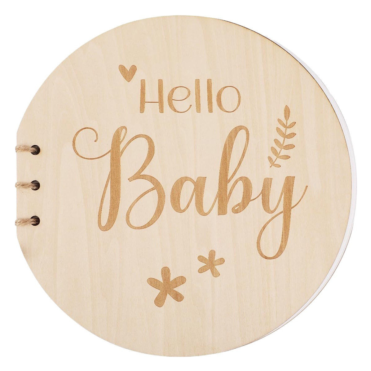 Creative DIY wooden round photo album Carving commemorative book children's growth album cartoon album Gift Amazon