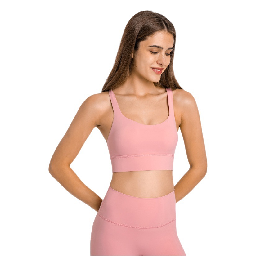 Cross-border New Fitness Sports Underwear Women's High-strength Cross-back Shock-proof Push-up Sports Bra S2010