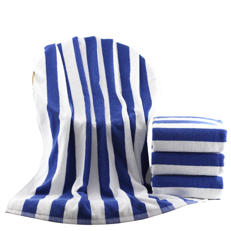 Picture of Foreign trade cotton beach towel wholesale European and American striped swimming bath towel cotton yarn-dyed 75*152 Amazon beach towel