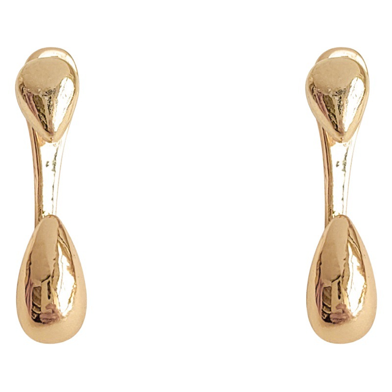 Niche design drop-shaped earrings women's Japanese and Korean simple high-grade earrings fashionable temperament commuter all-match earrings