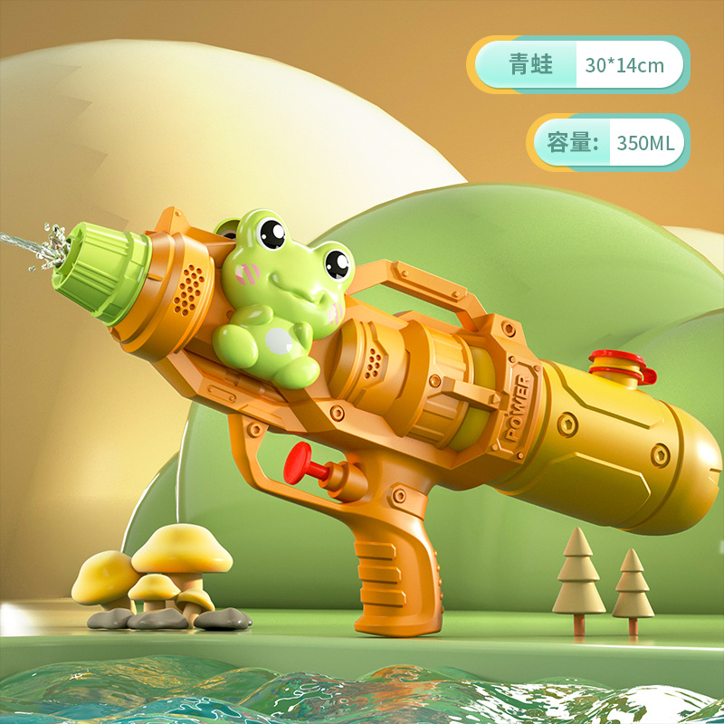 Picture of New children's water gun toy Net red double nozzle water gun pony dinosaur duck shark pull-out water gun