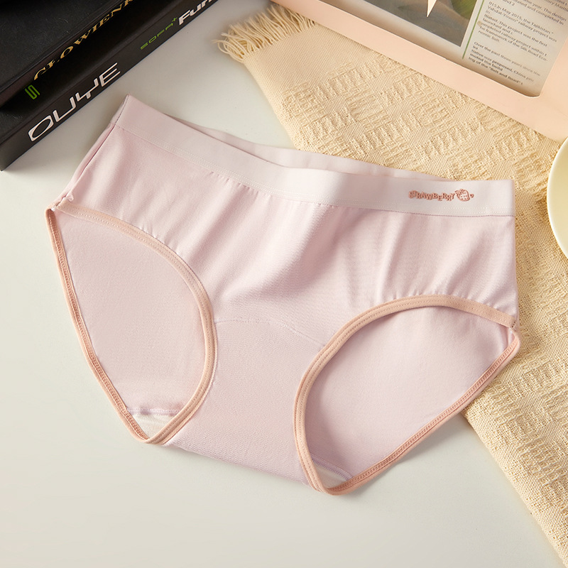 Picture of 80 Count Cotton Extended Crotch Pure Cotton Sexy Women's Underwear 7A Antibacterial Mid-Waist Butt Lift Seamless Briefs