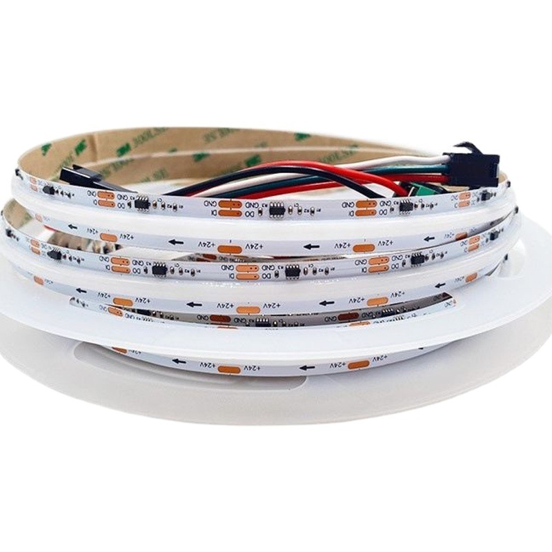 Led Light Strip 720Cob Colorful Running Light Music Sound Flowing Light Rgb Color-Changing Light Strip Display Cabinet Dimmable
