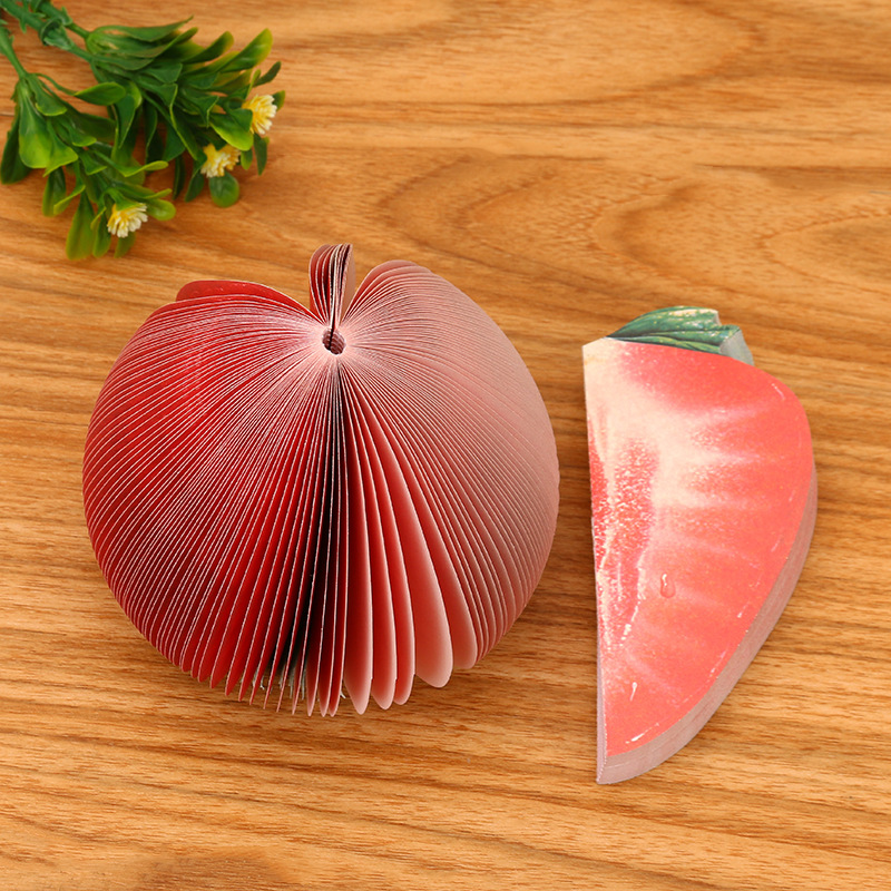 Picture of Large red apple note paper three-dimensional creative vegetable and fruit note paper cute special-shaped convenient message note pad