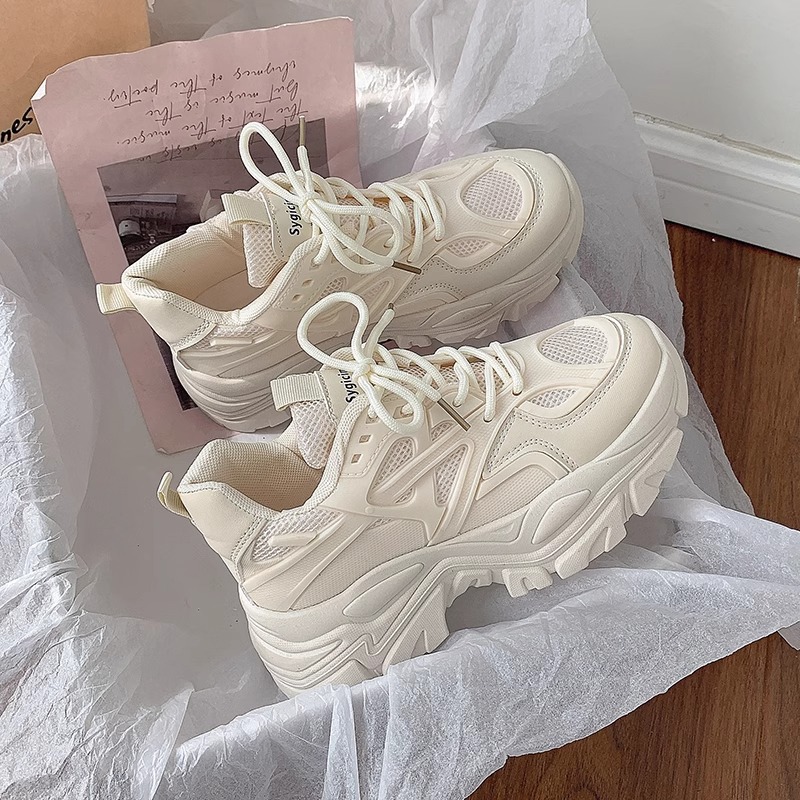 European Explosions Torre Shoes Women's 2024 New Spring and Autumn Thick-soled All-match Ins Trendy Shoes Breathable Casual Sneakers
