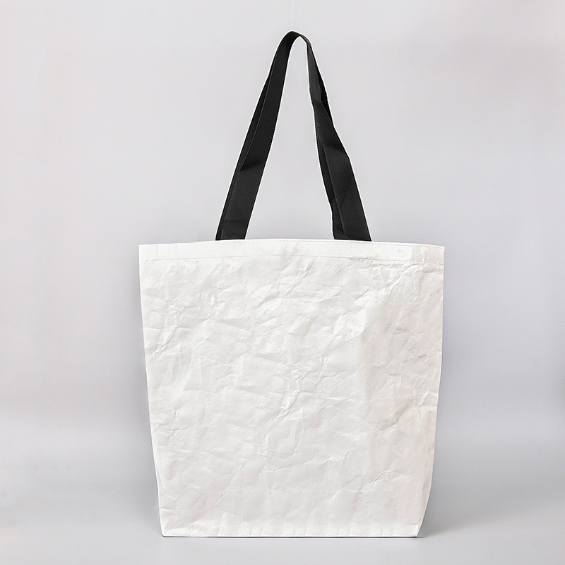 Large White Tyvek DuPont Paper Tote Bag Custom Logo Washable Tear DuPont Paper Shopping Bag