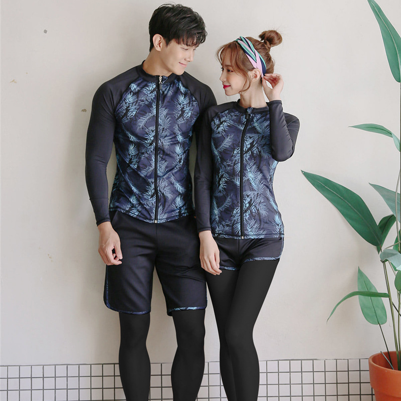 Diving Suit Women's Long Sleeve Split Couple's Trousers Fashion Sports Surfing Swimsuit Suit Scuba Suit Jellyfish Suit Men