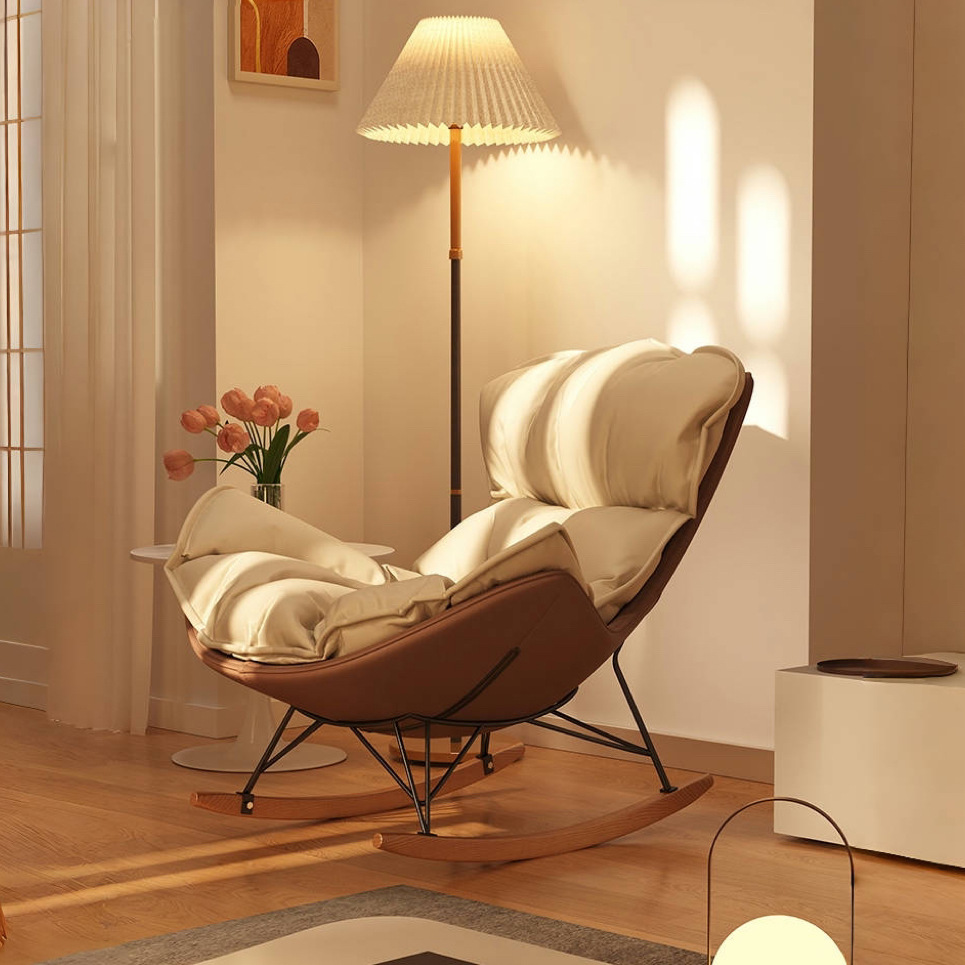 Rocking Chair Recliner Adult Adult Lazy Sofa Living Room Balcony Leisure Home Single Casual Lobster Snail Chair