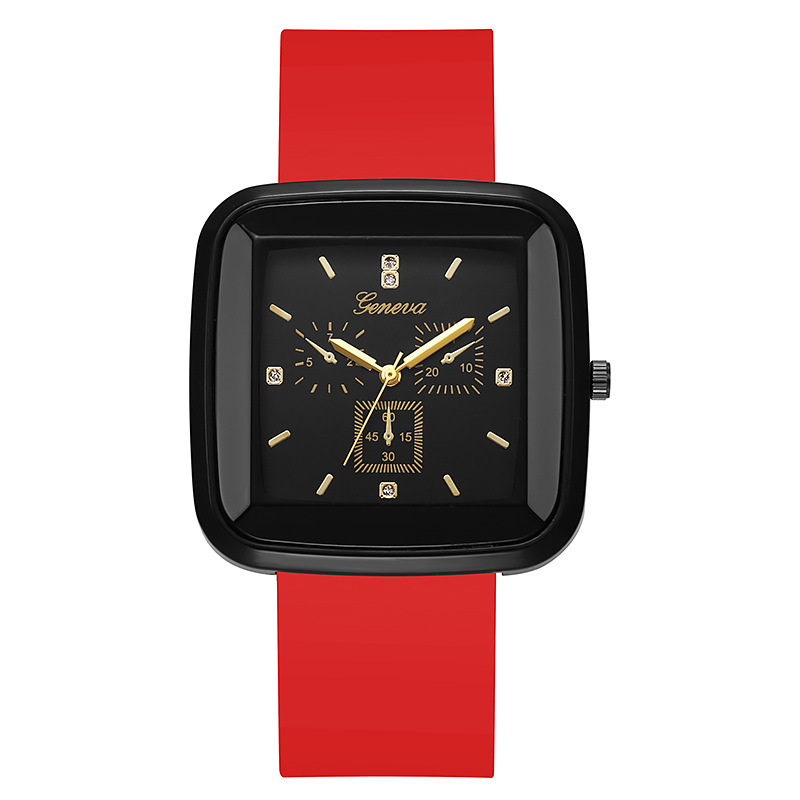 Picture of Square Fashion Autumn and Winter Niche Student Watch Simple Silicone Strap Ins Korean Style Women's Watch Quartz Watch Women