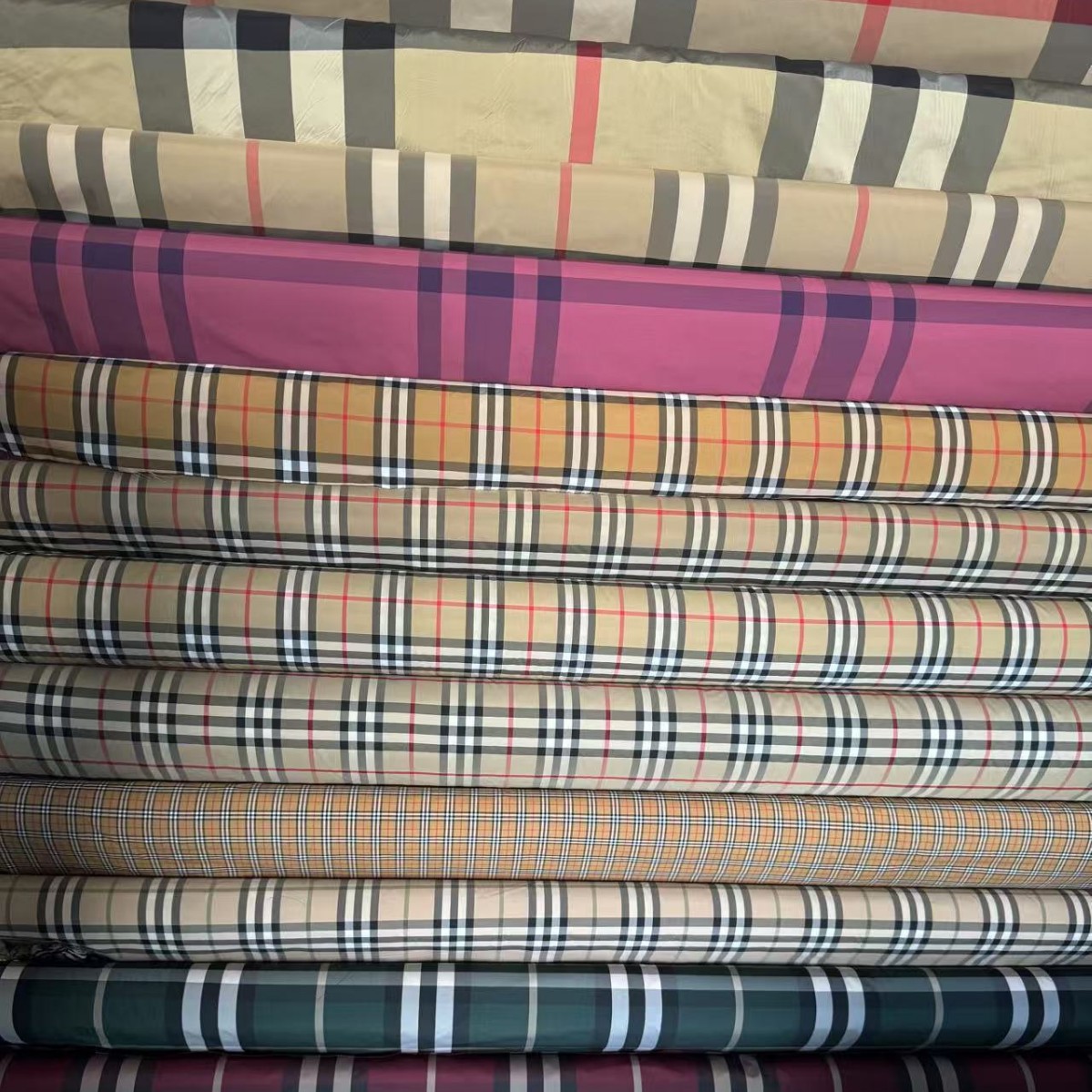 Yarn-Dyed Plaid Fabric Shirt Two-Color Fabric Suit Lining High-End Lining Tc Full Polyester