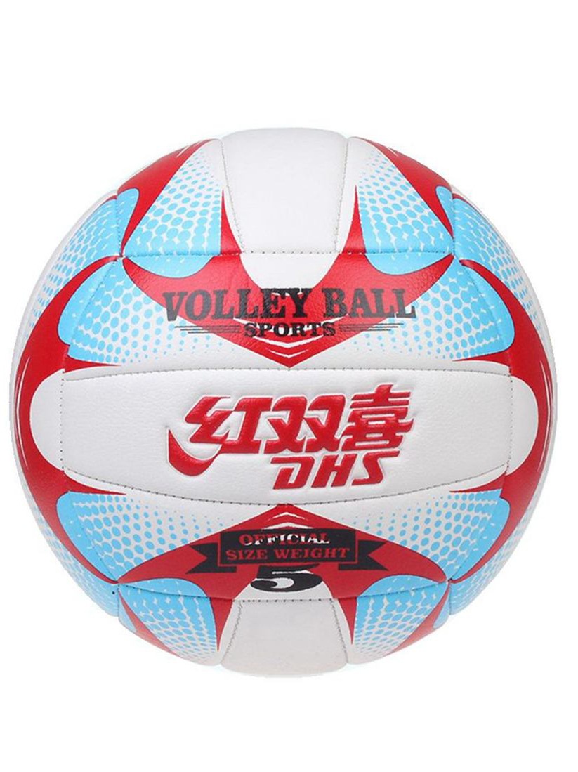 Picture of Authentic Red Double Happiness 502 Soft Machine Sewning Volleyball No.5 Middle School Students Medium Training Indoor and Outdoor Volleyball No.4 Primary School Students